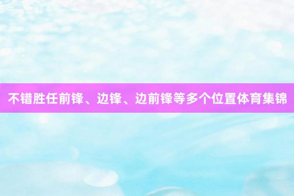 不错胜任前锋、边锋、边前锋等多个位置体育集锦