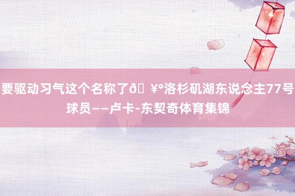要驱动习气这个名称了🥰洛杉矶湖东说念主77号球员——卢卡-东契奇体育集锦