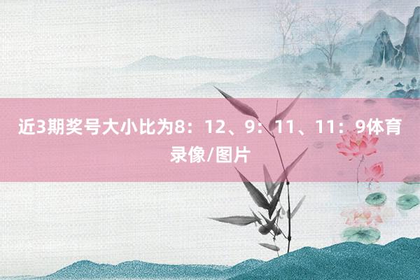 近3期奖号大小比为8:12、9:11、11:9体育录像/图片