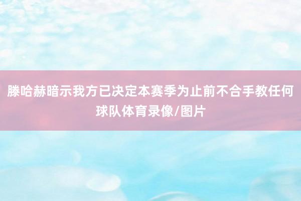 滕哈赫暗示我方已决定本赛季为止前不合手教任何球队体育录像/图片