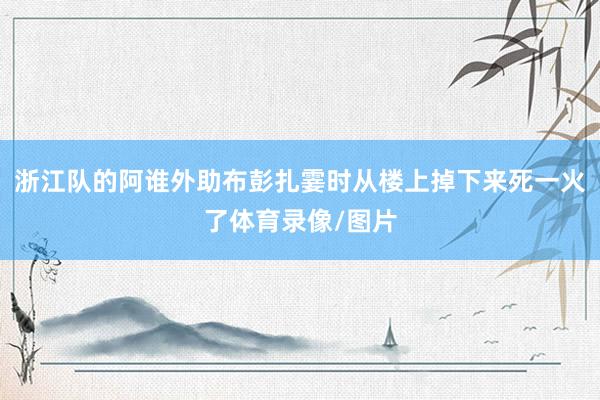 浙江队的阿谁外助布彭扎霎时从楼上掉下来死一火了体育录像/图片