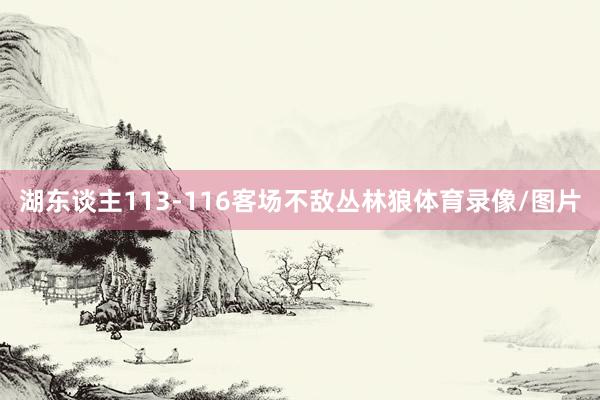 湖东谈主113-116客场不敌丛林狼体育录像/图片