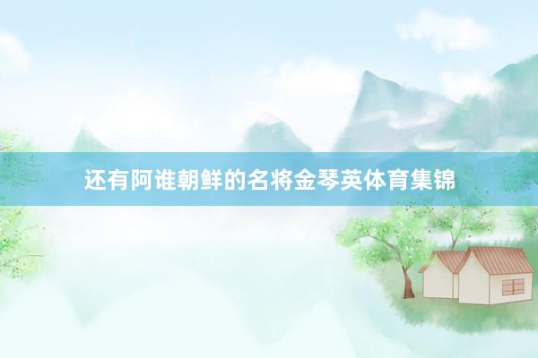 还有阿谁朝鲜的名将金琴英体育集锦
