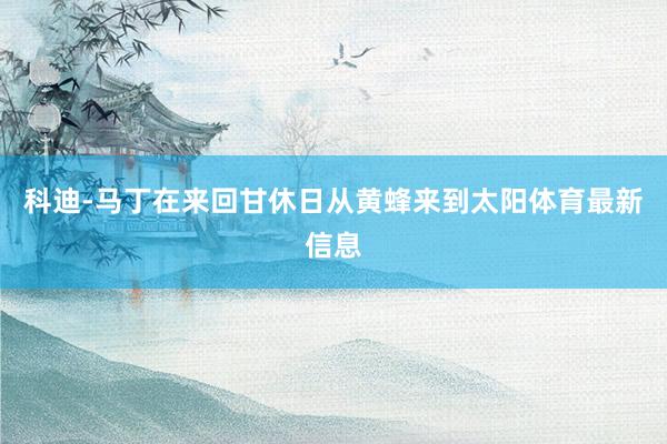 科迪-马丁在来回甘休日从黄蜂来到太阳体育最新信息