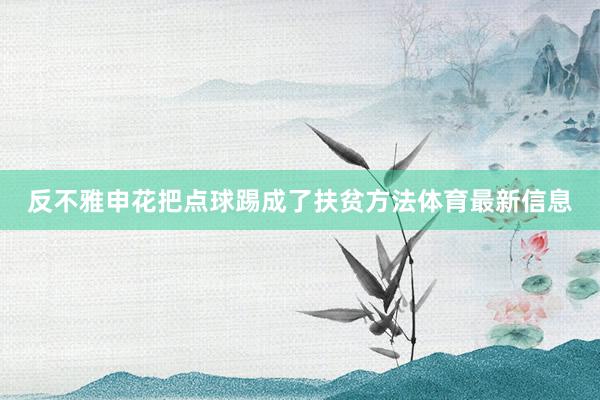 反不雅申花把点球踢成了扶贫方法体育最新信息
