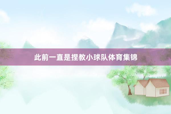 此前一直是捏教小球队体育集锦