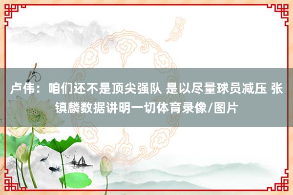 卢伟：咱们还不是顶尖强队 是以尽量球员减压 张镇麟数据讲明一切体育录像/图片