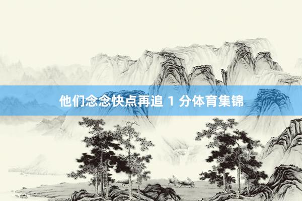 他们念念快点再追 1 分体育集锦