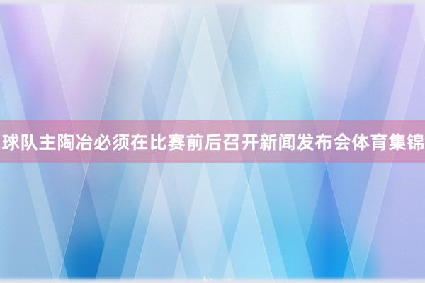 球队主陶冶必须在比赛前后召开新闻发布会体育集锦