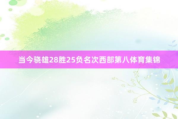 当今骁雄28胜25负名次西部第八体育集锦