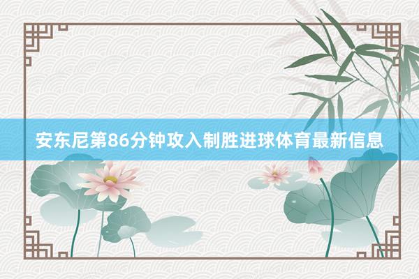 安东尼第86分钟攻入制胜进球体育最新信息