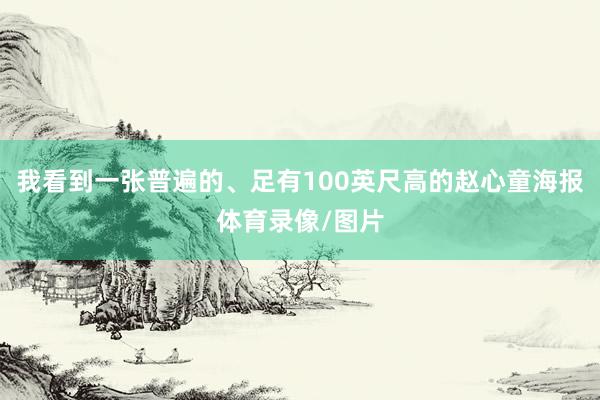我看到一张普遍的、足有100英尺高的赵心童海报体育录像/图片