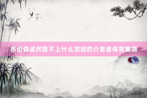 布伦森诚然算不上什么顶级的介意者体育集锦